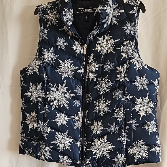 Lands' End Jackets & Blazers - Lands' End Blue and White Jacket